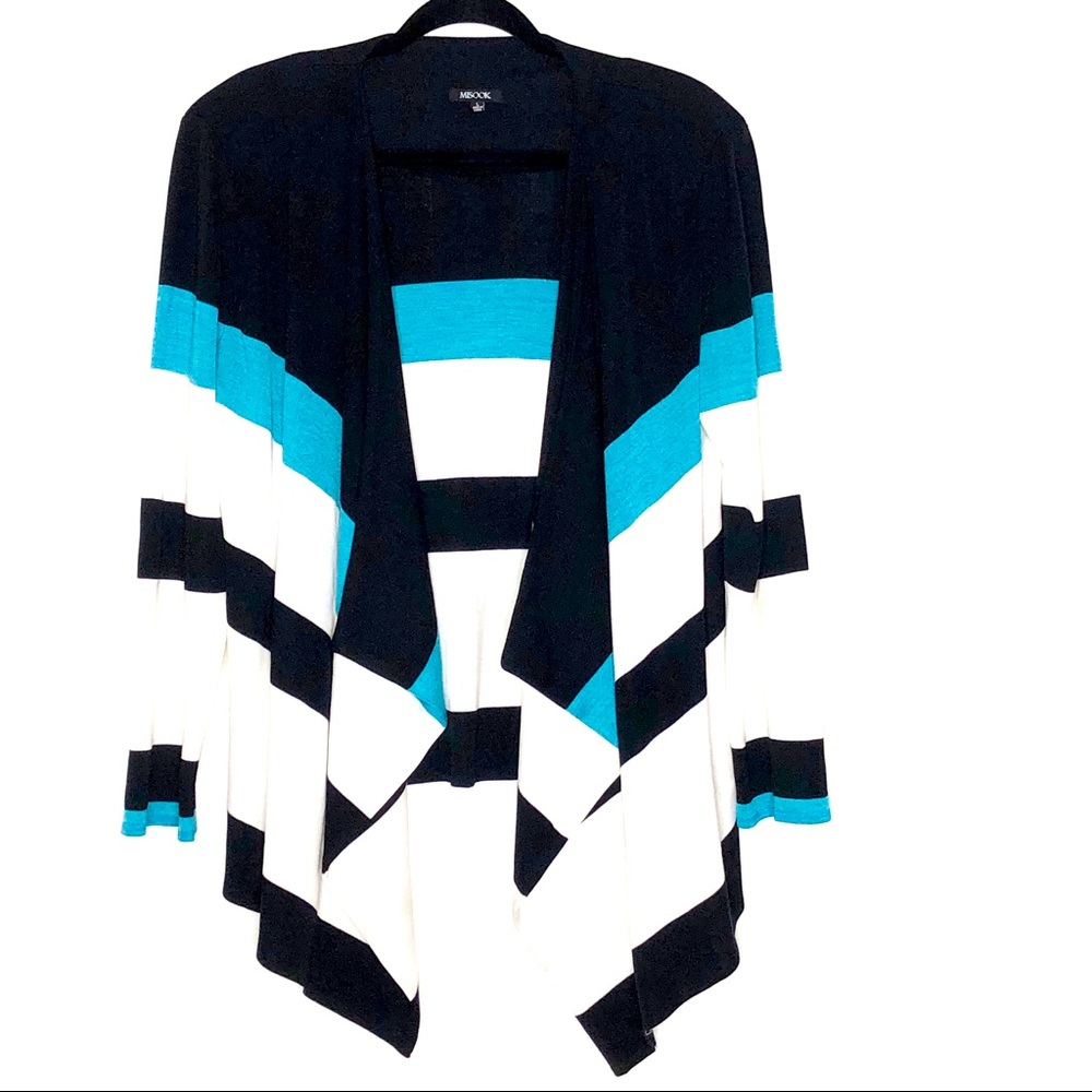 Misook Striped Cardigan